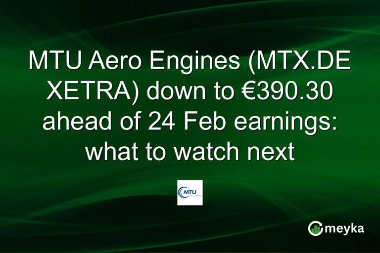 MTU Aero Engines (MTX.DE XETRA) down to €390.30 ahead of 24 Feb earnings: what to watch next