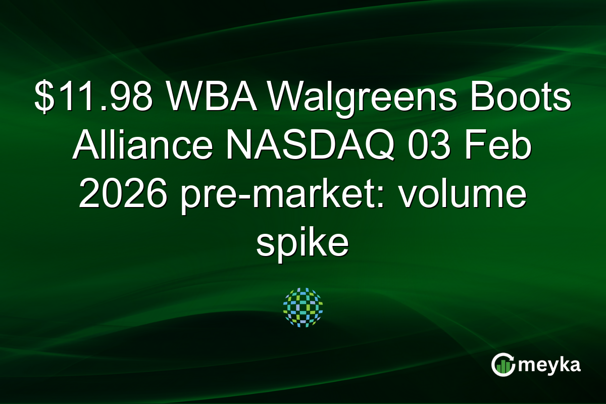 $11.98 WBA Walgreens Boots Alliance NASDAQ 03 Feb 2026 pre-market: volume spike