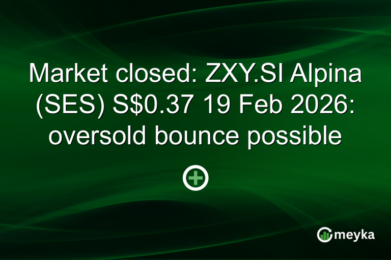 Market closed: ZXY.SI Alpina (SES) S$0.37 19 Feb 2026: oversold bounce possible