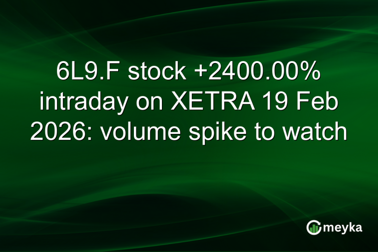 6L9.F stock +2400.00% intraday on XETRA 19 Feb 2026: volume spike to watch