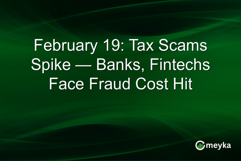 February 19: Tax Scams Spike — Banks, Fintechs Face Fraud Cost Hit