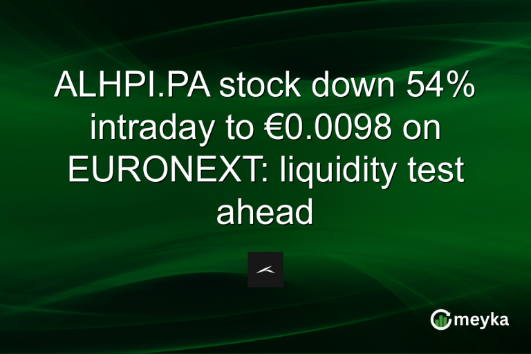 ALHPI.PA stock down 54% intraday to €0.0098 on EURONEXT: liquidity test ahead