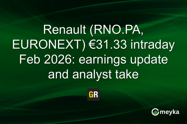 Renault (RNO.PA, EURONEXT) €31.33 intraday Feb 2026: earnings update and analyst take