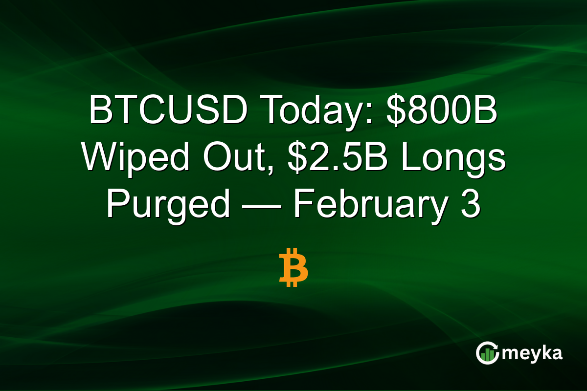 BTCUSD Today: $800B Wiped Out, $2.5B Longs Purged — February 3