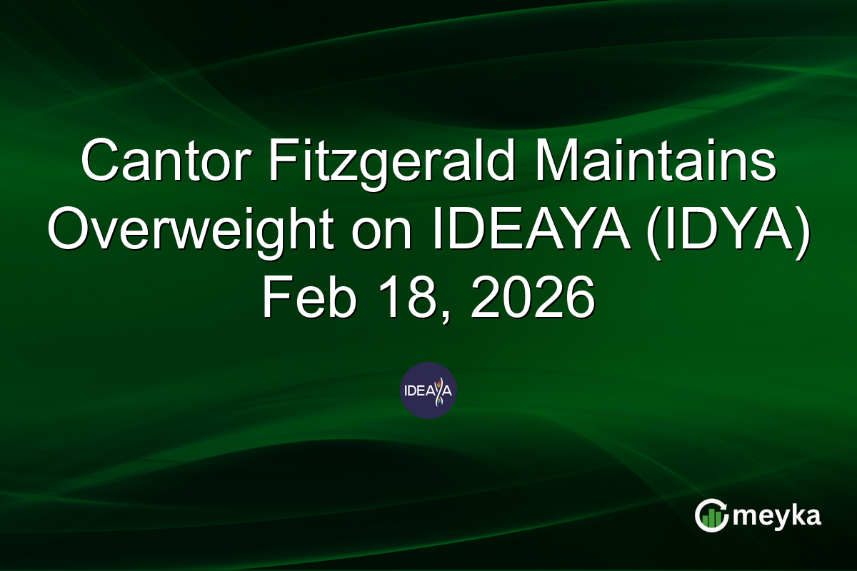 Cantor Fitzgerald Maintains Overweight on IDEAYA (IDYA) Feb 18, 2026