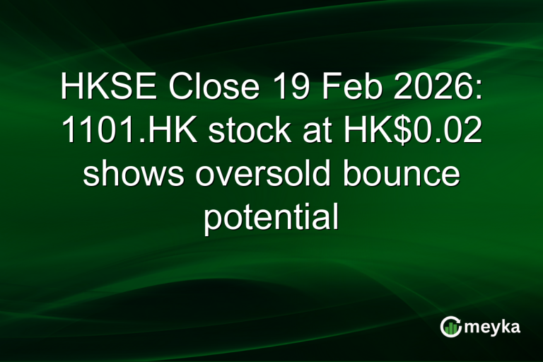HKSE Close 19 Feb 2026: 1101.HK stock at HK$0.02 shows oversold bounce potential
