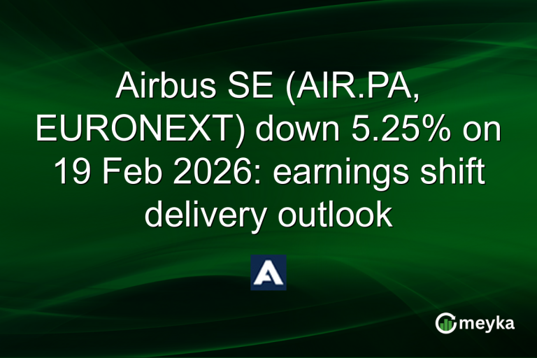 Airbus SE (AIR.PA, EURONEXT) down 5.25% on 19 Feb 2026: earnings shift delivery outlook