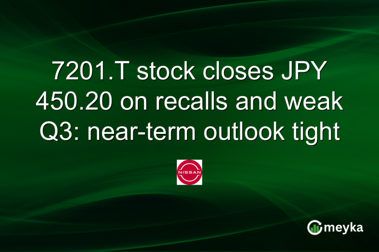 7201.T stock closes JPY 450.20 on recalls and weak Q3: near-term outlook tight