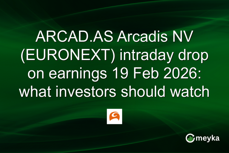 ARCAD.AS Arcadis NV (EURONEXT) intraday drop on earnings 19 Feb 2026: what investors should watch