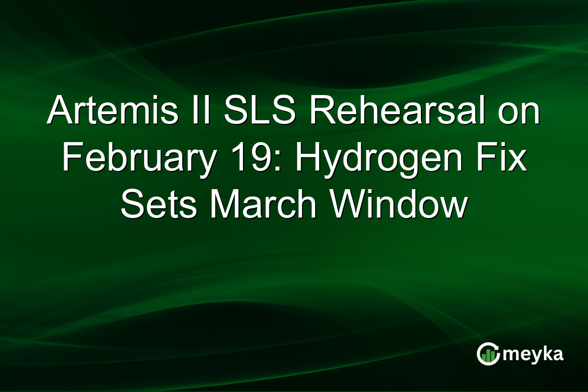 Artemis II SLS Rehearsal on February 19: Hydrogen Fix Sets March Window