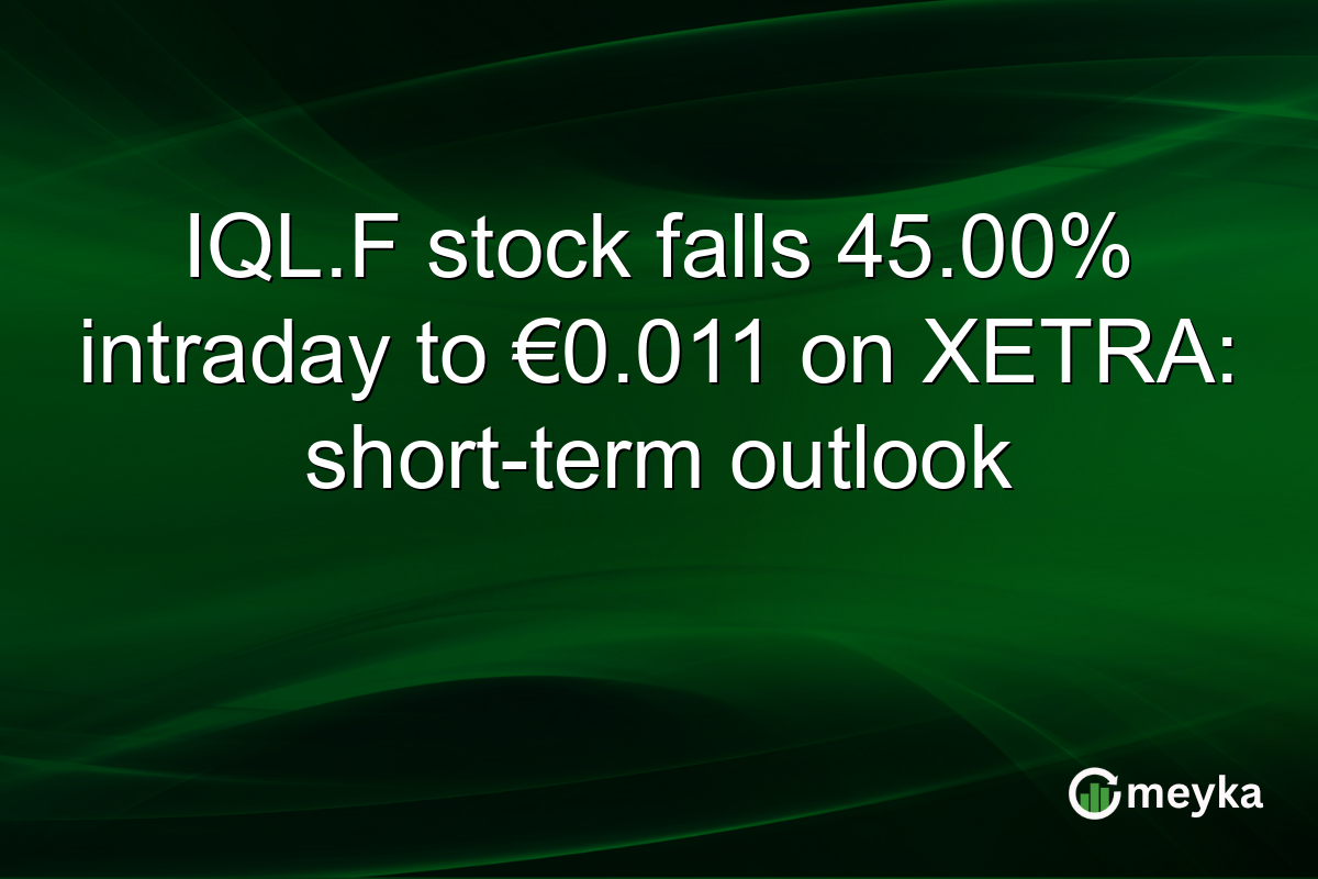 IQL.F stock falls 45.00% intraday to €0.011 on XETRA: short-term outlook