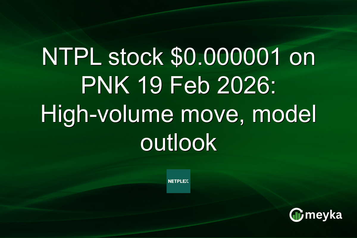 NTPL stock $0.000001 on PNK 19 Feb 2026: High-volume move, model outlook