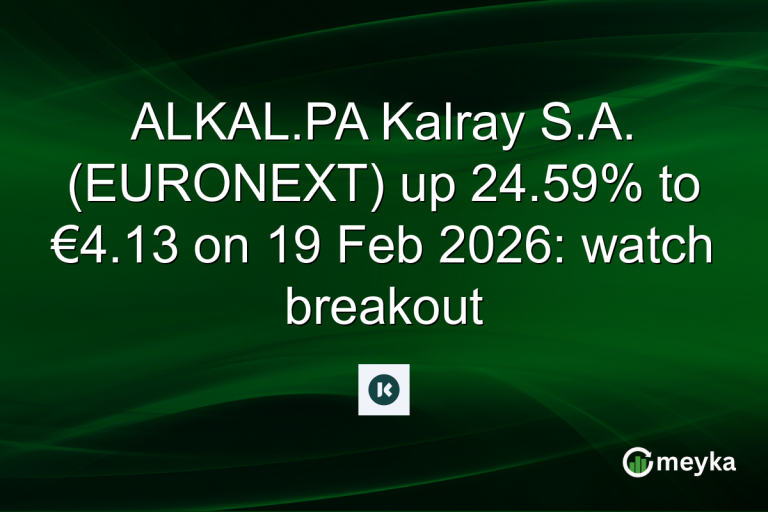 ALKAL.PA Kalray S.A. (EURONEXT) up 24.59% to €4.13 on 19 Feb 2026: watch breakout