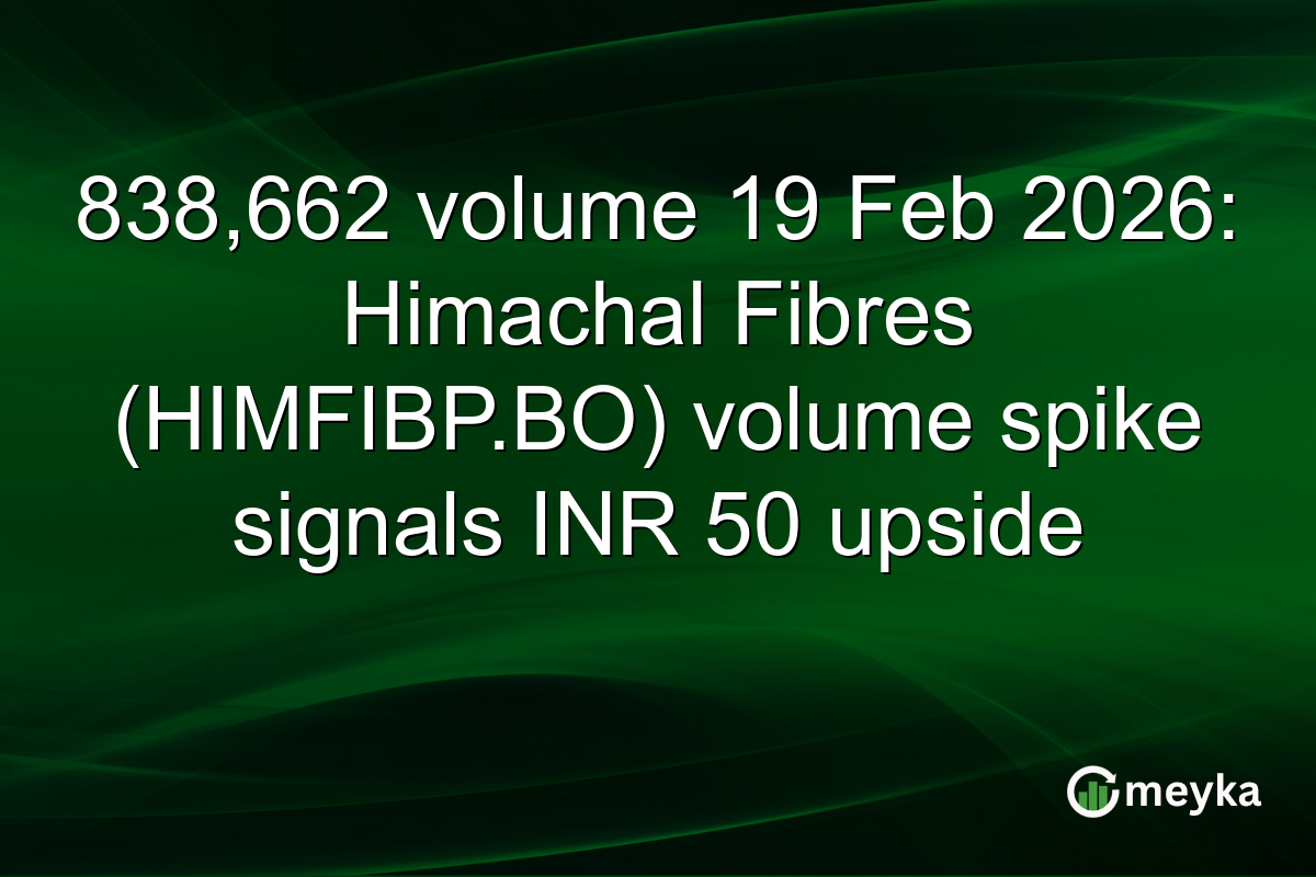 838,662 volume 19 Feb 2026: Himachal Fibres (HIMFIBP.BO) volume spike signals INR 50 upside