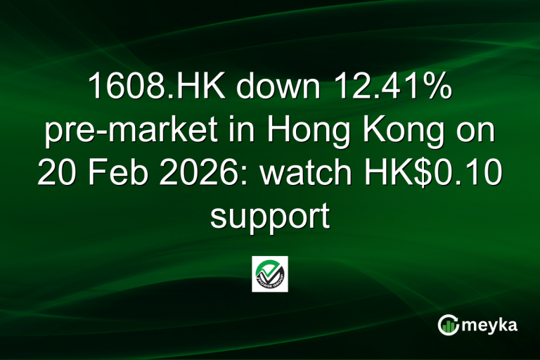 1608.HK down 12.41% pre-market in Hong Kong on 20 Feb 2026: watch HK$0.10 support
