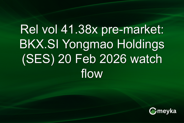 Rel vol 41.38x pre-market: BKX.SI Yongmao Holdings (SES) 20 Feb 2026 watch flow