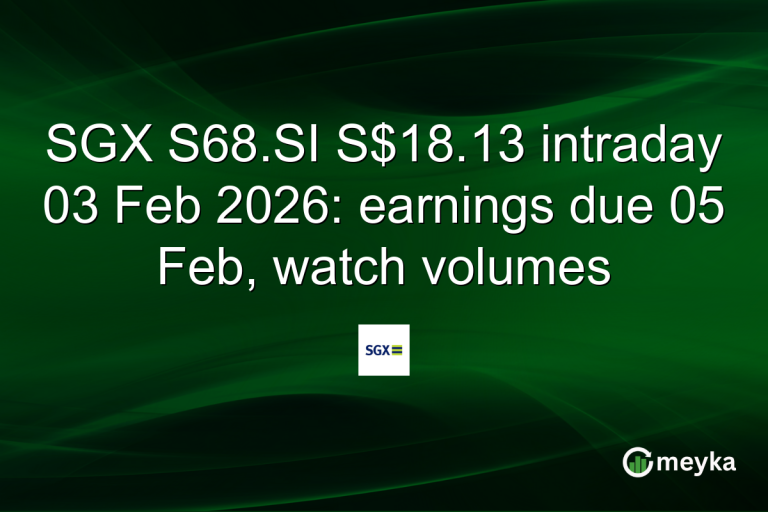 SGX S68.SI S$18.13 intraday 03 Feb 2026: earnings due 05 Feb, watch volumes