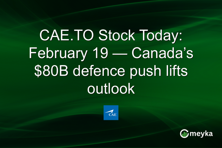 CAE.TO Stock Today: February 19 — Canada’s $80B defence push lifts outlook