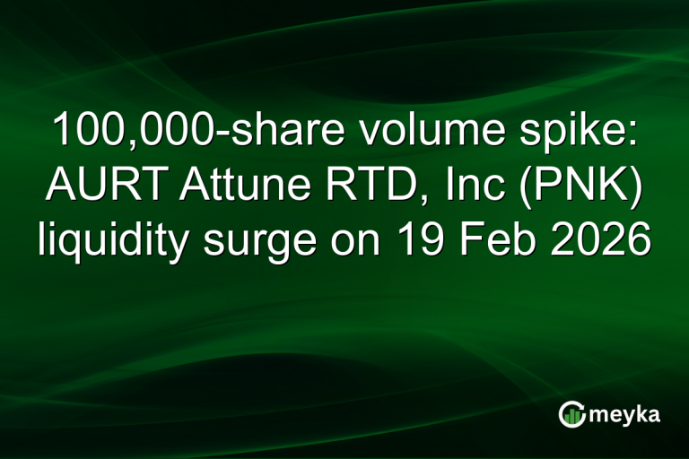 100,000-share volume spike: AURT Attune RTD, Inc (PNK) liquidity surge on 19 Feb 2026