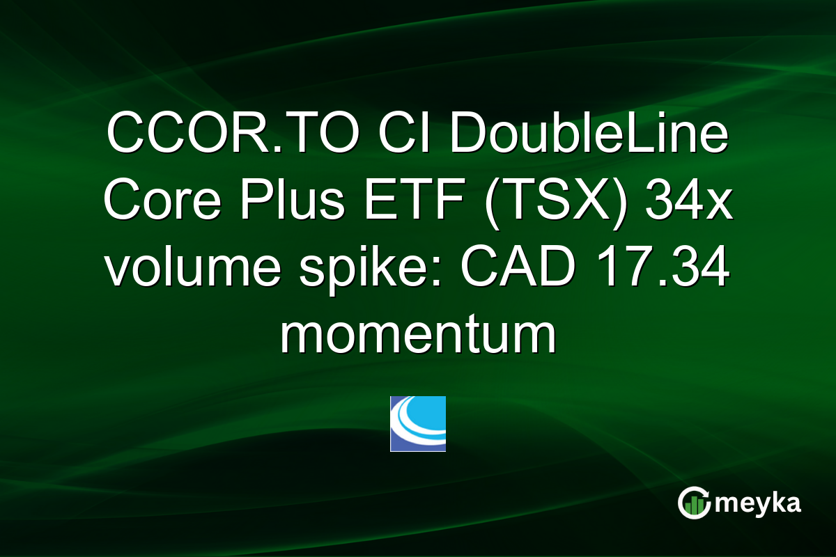 CCOR.TO CI DoubleLine Core Plus ETF (TSX) 34x volume spike: CAD 17.34 momentum
