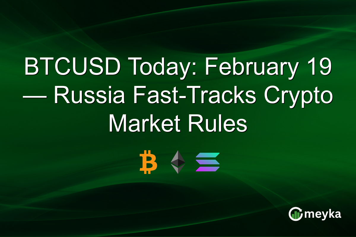 BTCUSD Today: February 19 — Russia Fast-Tracks Crypto Market Rules