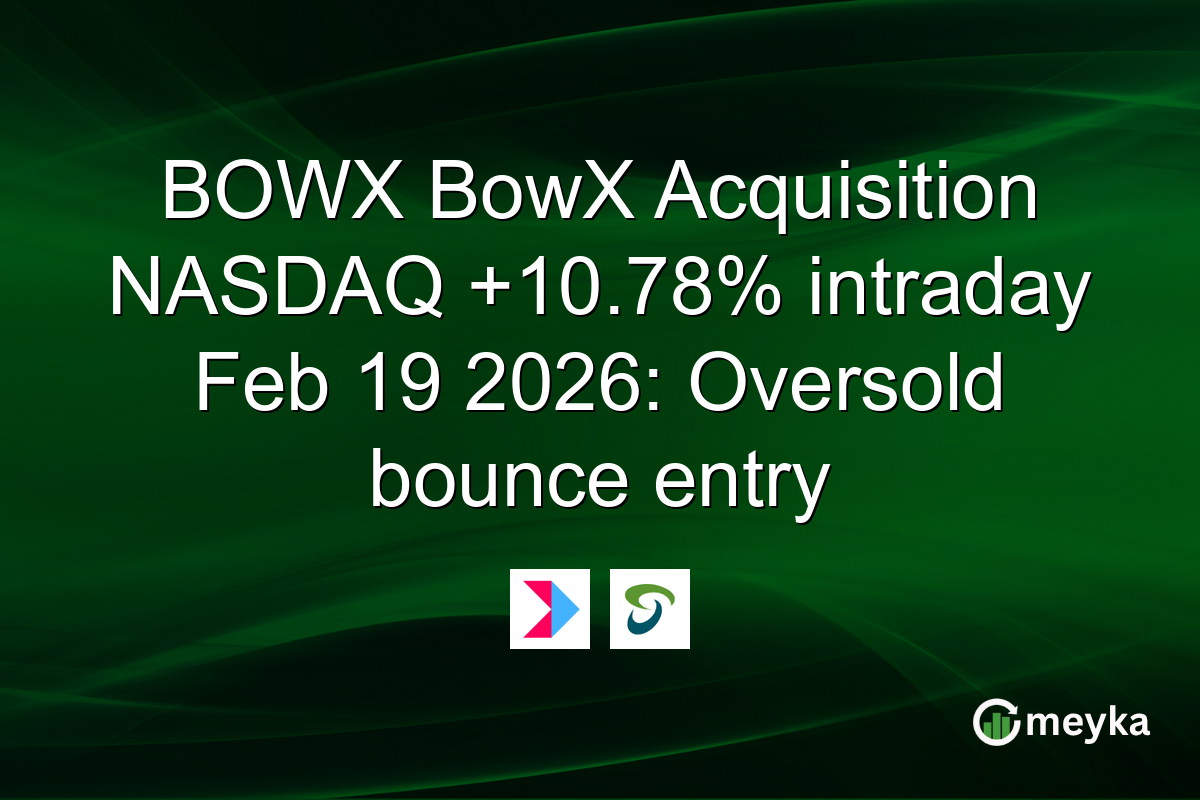 BOWX BowX Acquisition NASDAQ +10.78% intraday Feb 19 2026: Oversold bounce entry