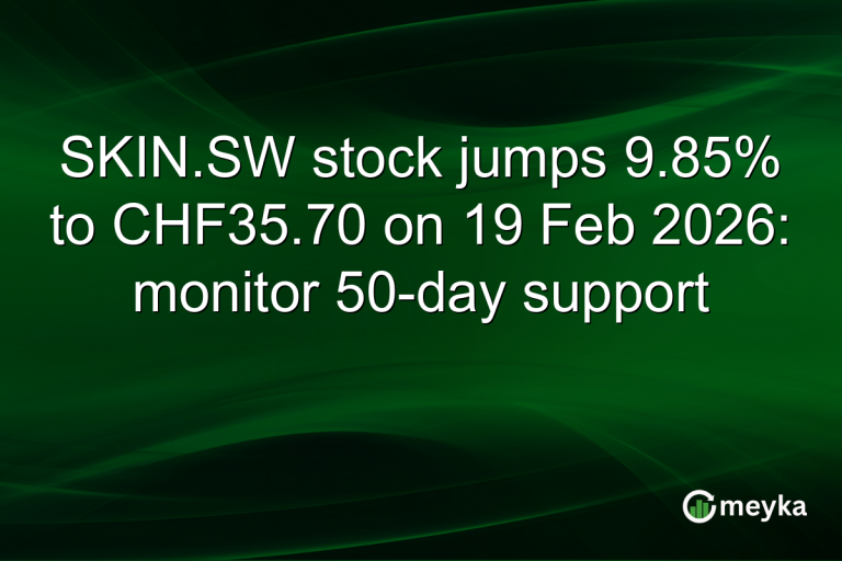 SKIN.SW stock jumps 9.85% to CHF35.70 on 19 Feb 2026: monitor 50-day support