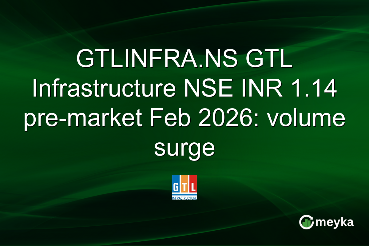 GTLINFRA.NS GTL Infrastructure NSE INR 1.14 pre-market Feb 2026: volume surge