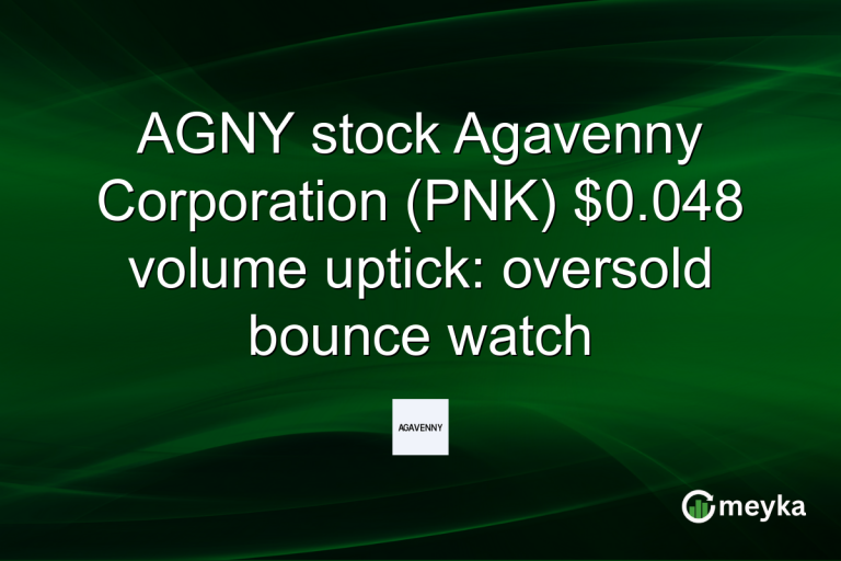 AGNY stock Agavenny Corporation (PNK) $0.048 volume uptick: oversold bounce watch