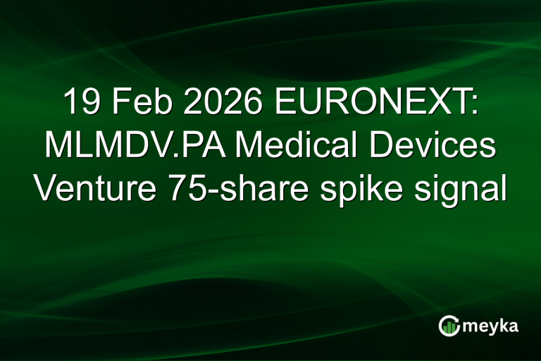 19 Feb 2026 EURONEXT: MLMDV.PA Medical Devices Venture 75-share spike signal