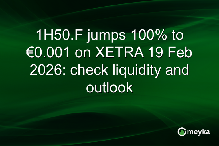 1H50.F jumps 100% to €0.001 on XETRA 19 Feb 2026: check liquidity and outlook