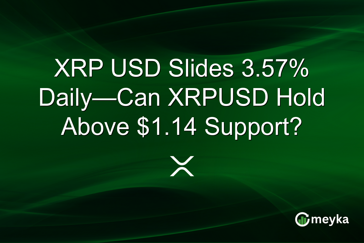 XRP USD Slides 3.57% Daily—Can XRPUSD Hold Above $1.14 Support?
