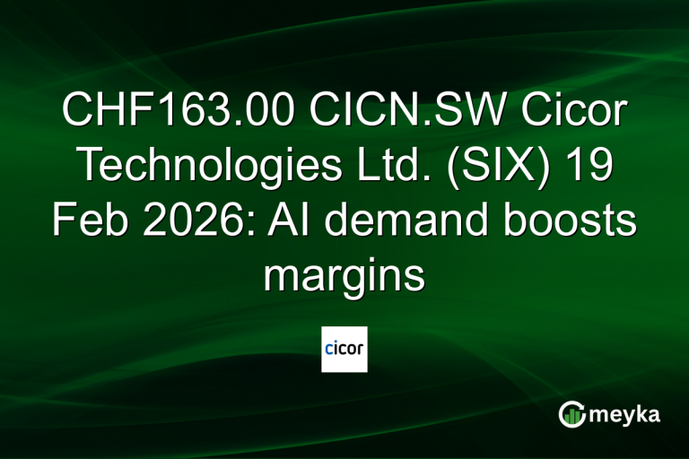 CHF163.00 CICN.SW Cicor Technologies Ltd. (SIX) 19 Feb 2026: AI demand boosts margins