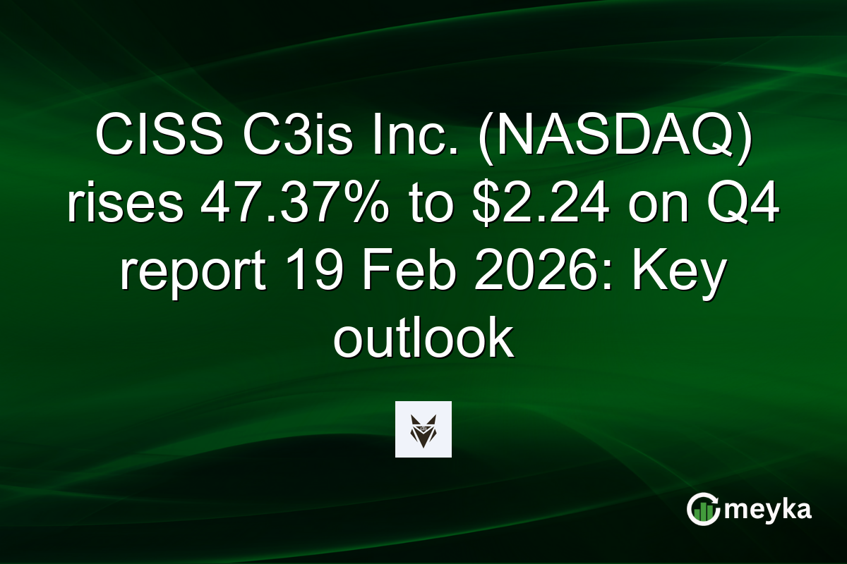 CISS C3is Inc. (NASDAQ) rises 47.37% to $2.24 on Q4 report 19 Feb 2026: Key outlook