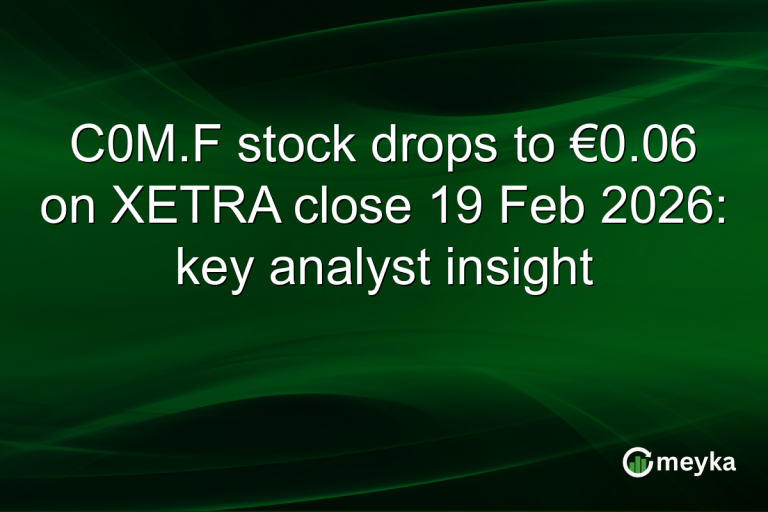 C0M.F stock drops to €0.06 on XETRA close 19 Feb 2026: key analyst insight