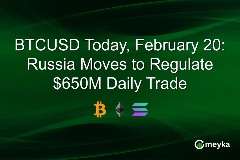 BTCUSD Today, February 20: Russia Moves to Regulate $650M Daily Trade