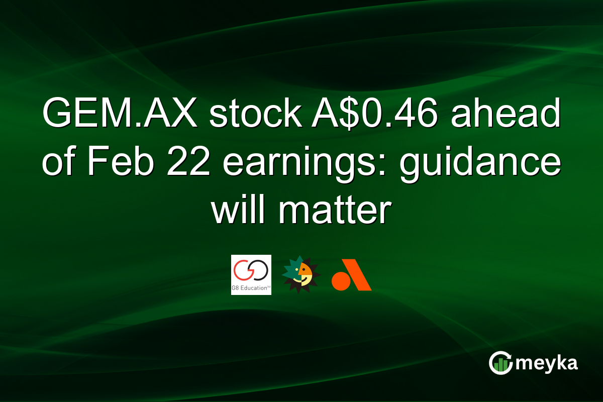 GEM.AX stock A$0.46 ahead of Feb 22 earnings: guidance will matter