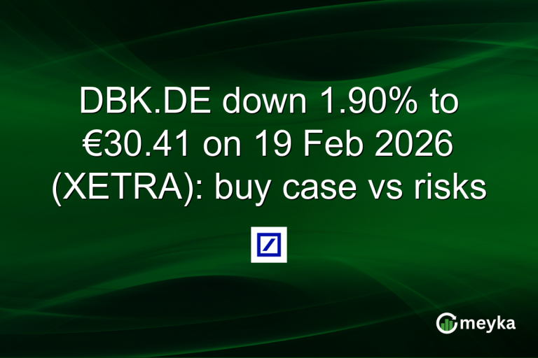 DBK.DE down 1.90% to €30.41 on 19 Feb 2026 (XETRA): buy case vs risks