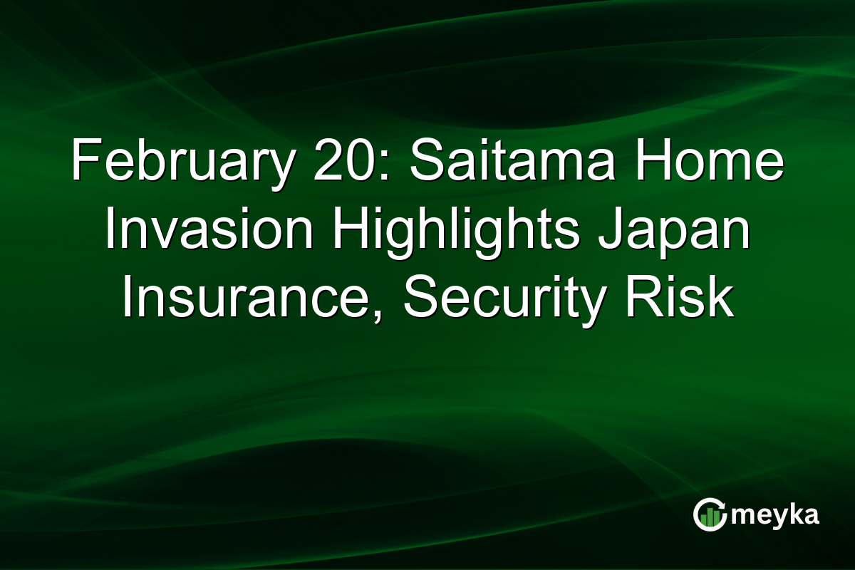 February 20: Saitama Home Invasion Highlights Japan Insurance, Security Risk