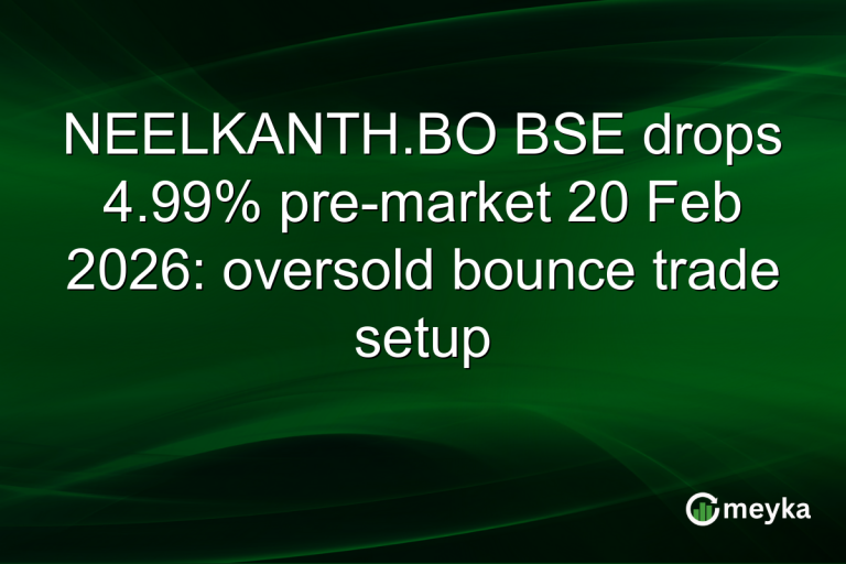 NEELKANTH.BO BSE drops 4.99% pre-market 20 Feb 2026: oversold bounce trade setup