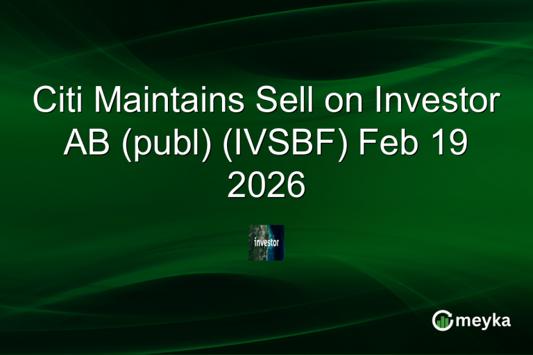 Citi Maintains Sell on Investor AB (publ) (IVSBF) Feb 19 2026