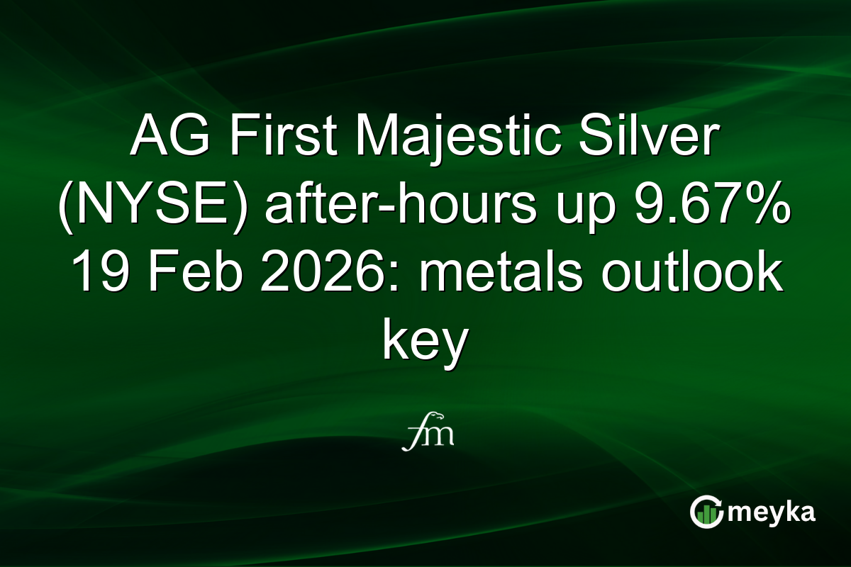 AG First Majestic Silver (NYSE) after-hours up 9.67% 19 Feb 2026: metals outlook key