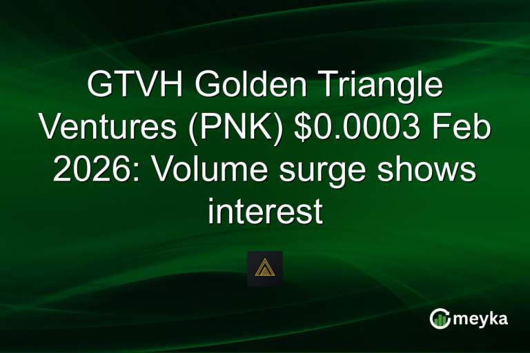 GTVH Golden Triangle Ventures (PNK) $0.0003 Feb 2026: Volume surge shows interest