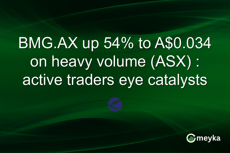 BMG.AX up 54% to A$0.034 on heavy volume (ASX) : active traders eye catalysts