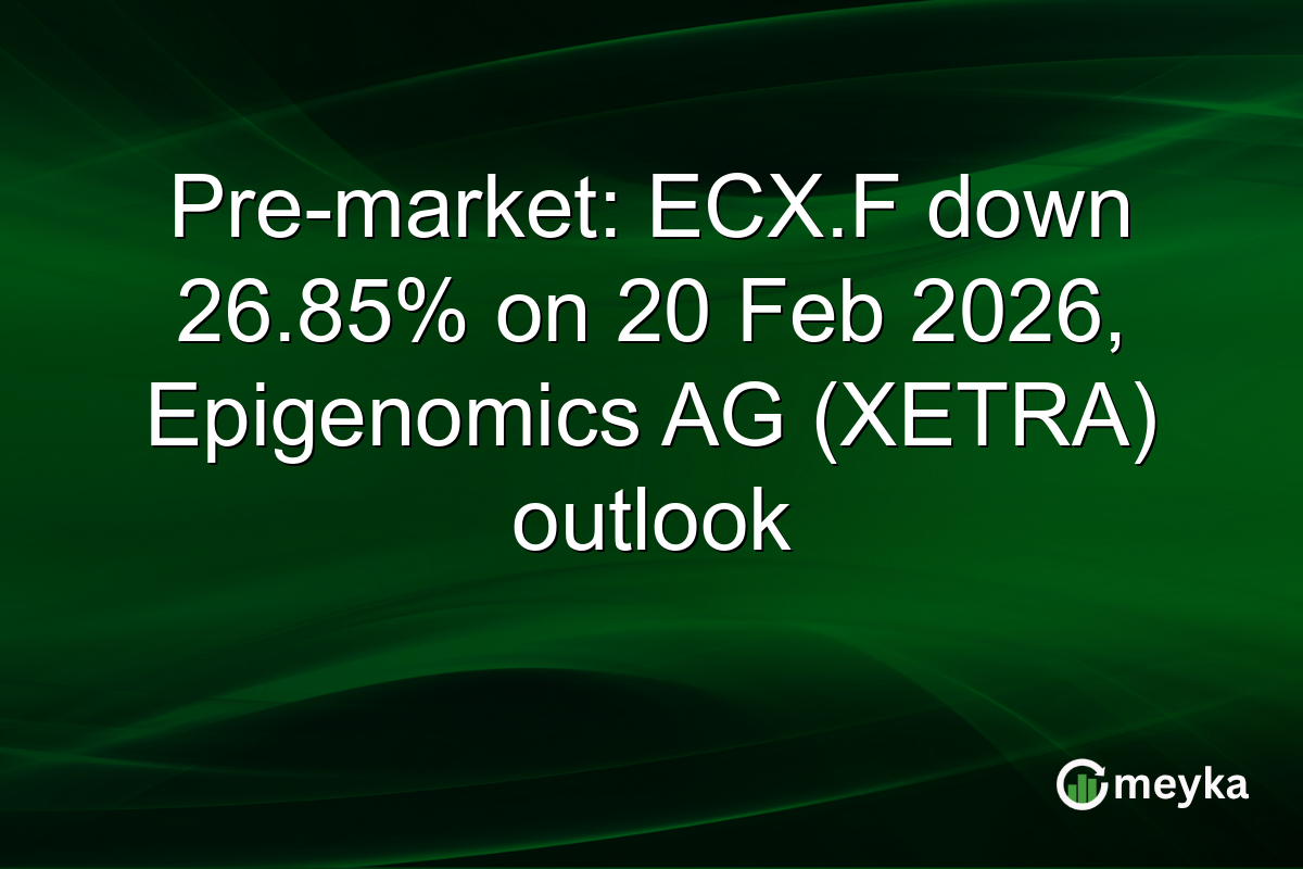 Pre-market: ECX.F down 26.85% on 20 Feb 2026, Epigenomics AG (XETRA) outlook