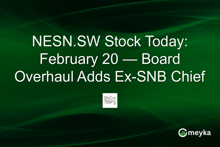 NESN.SW Stock Today: February 20 — Board Overhaul Adds Ex-SNB Chief