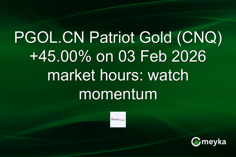 PGOL.CN Patriot Gold (CNQ) +45.00% on 03 Feb 2026 market hours: watch momentum