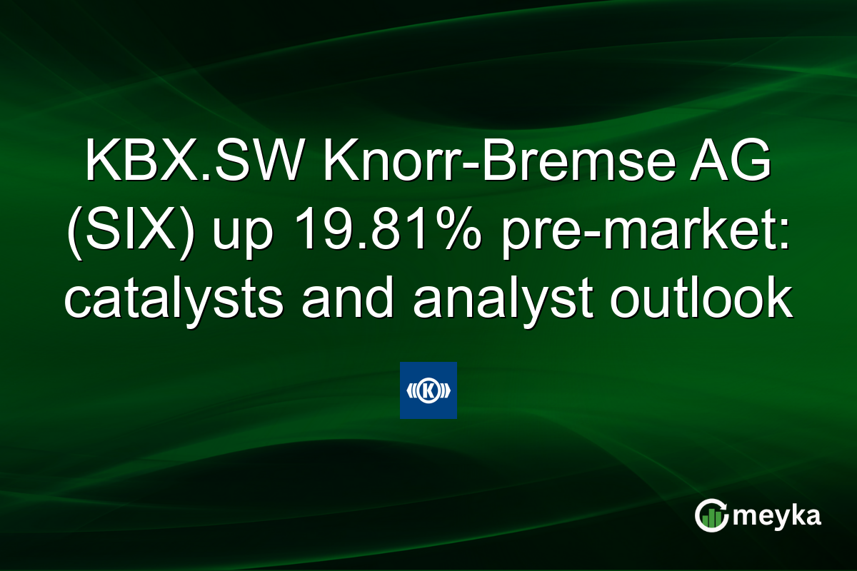 KBX.SW Knorr-Bremse AG (SIX) up 19.81% pre-market: catalysts and analyst outlook