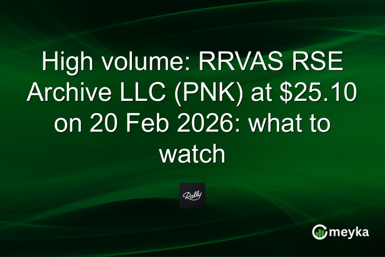 High volume: RRVAS RSE Archive LLC (PNK) at $25.10 on 20 Feb 2026: what to watch