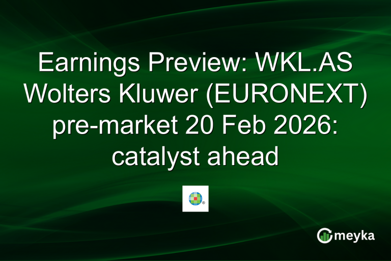 Earnings Preview: WKL.AS Wolters Kluwer (EURONEXT) pre-market 20 Feb 2026: catalyst ahead